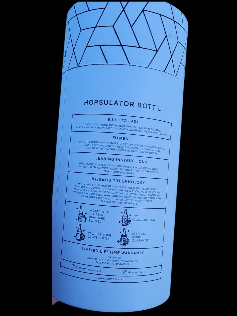 BrüMate Hopsulator Bottl Stainless Steel Can Cooler - Picture 2 of 4